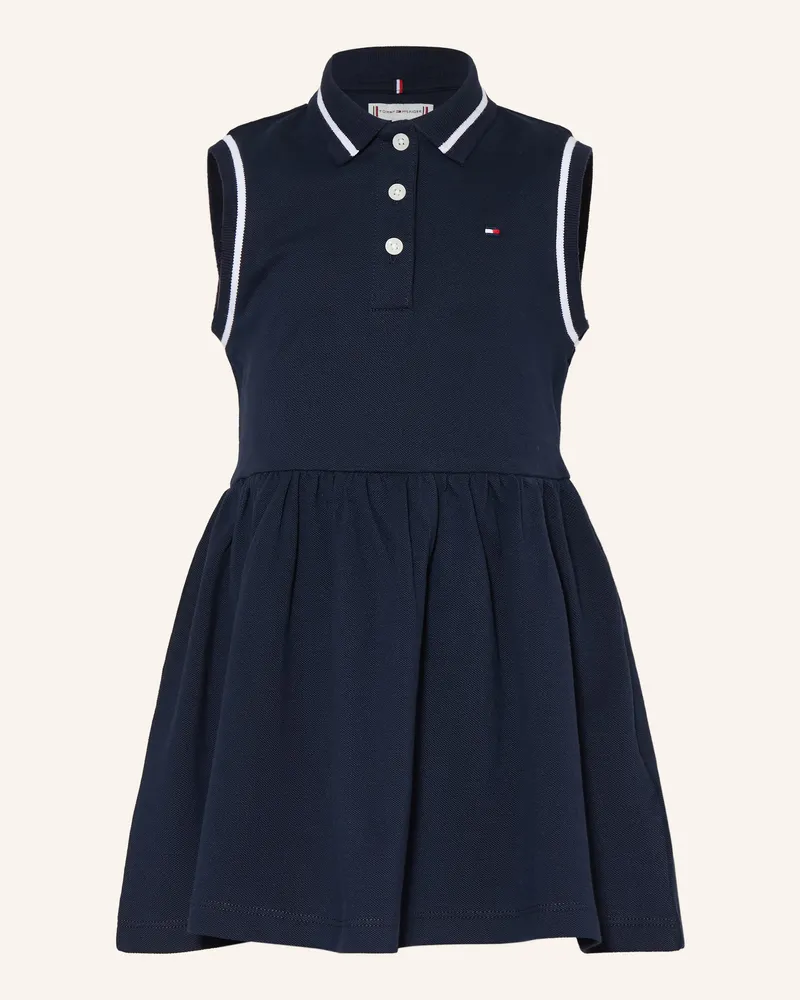 Tommy Hilfiger Piqué-Polokleid Dunkelblau