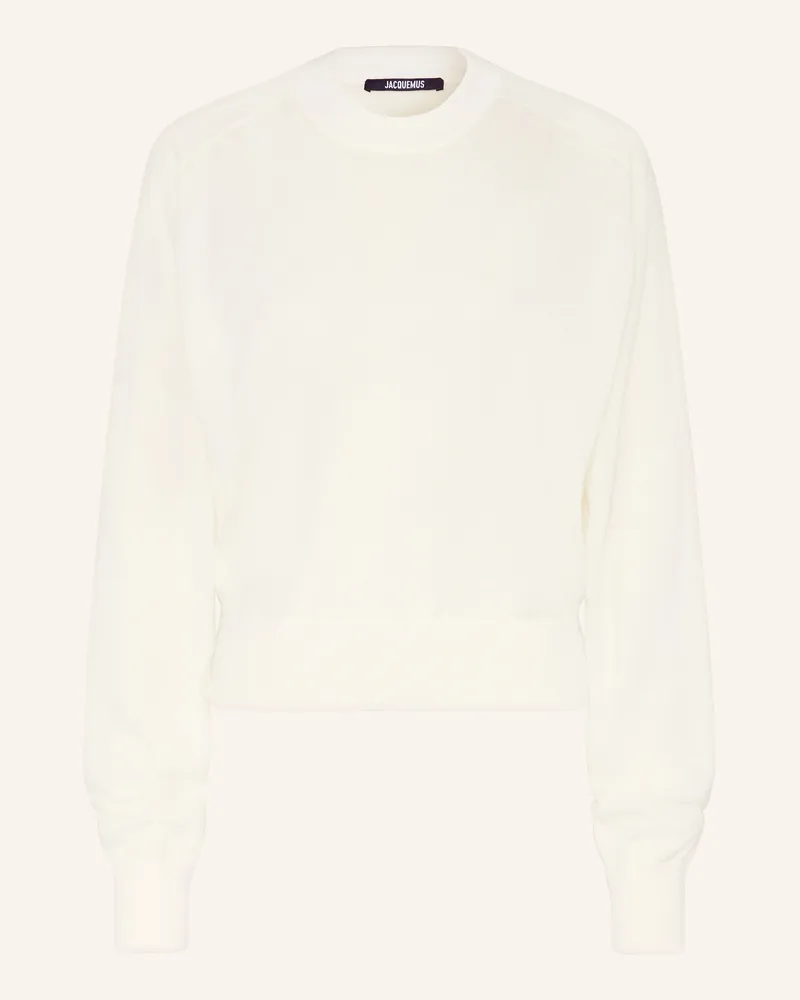 Jacquemus Pullover Le Sweater Brode weiss Ecru