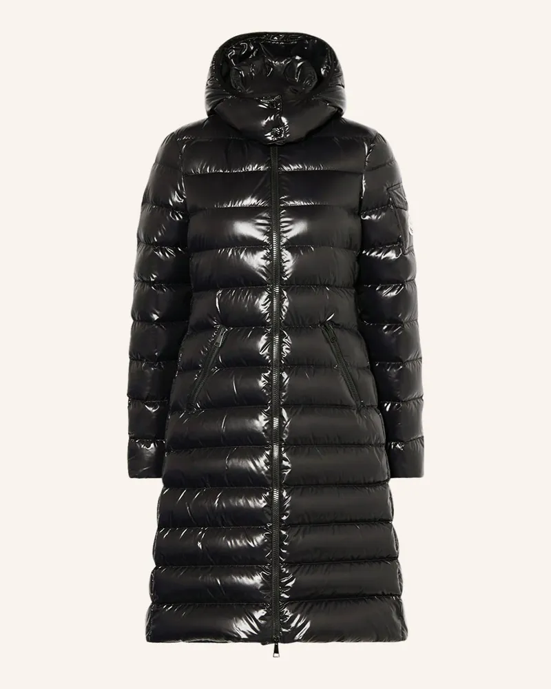 Moncler Daunenmantel MOKA mit abnehmbarer Kapuze Schwarz