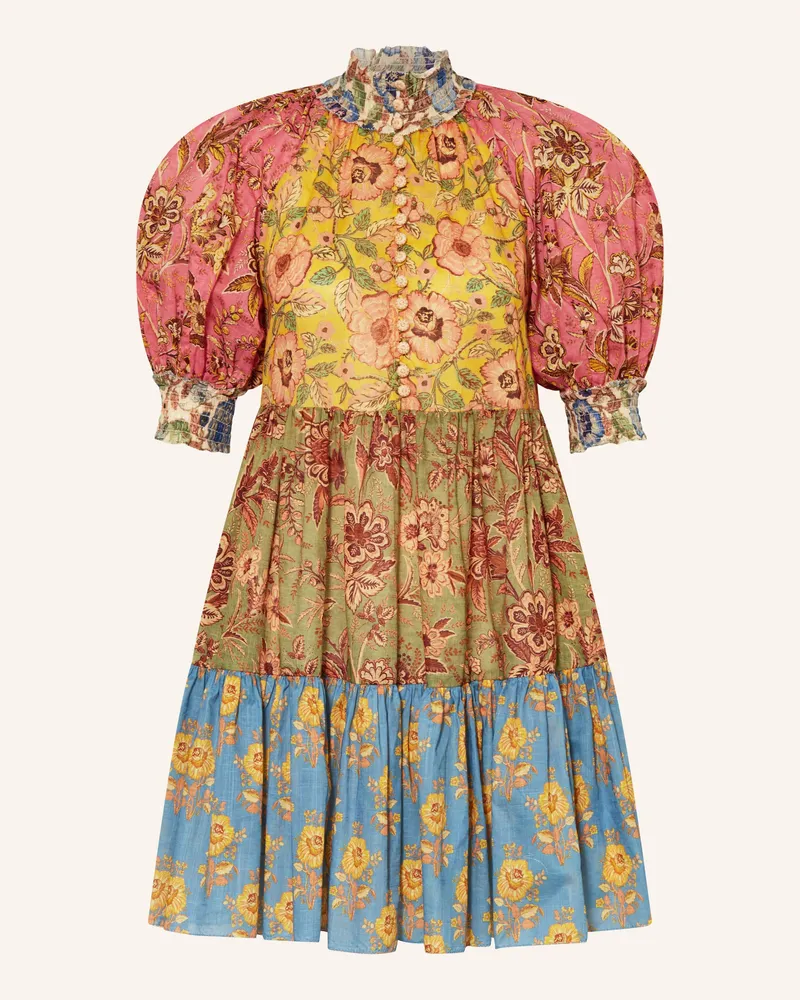 Zimmermann Kleid Junie Lantern blau Oliv
