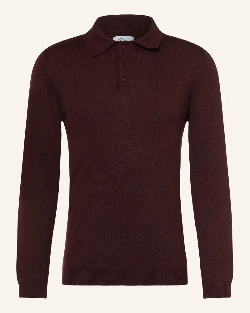 paul Strick-Poloshirt rot Dunkelrot