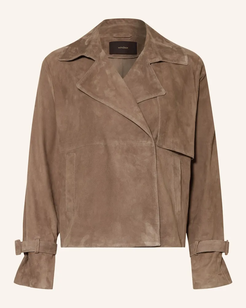 windsor. Lederjacke Braun