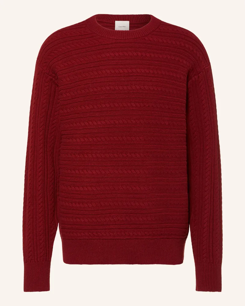 Calvin Klein Pullover rot Dunkelrot