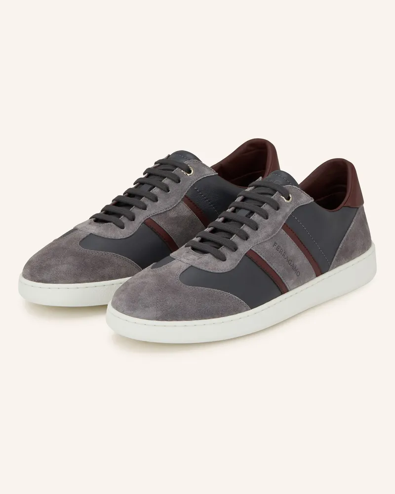 Ferragamo Sneaker Garda Crosta grau Dunkelgrau