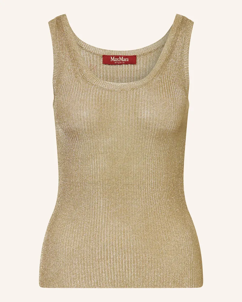 Max Mara Stricktop HARDY mit Glitzergarn Gold