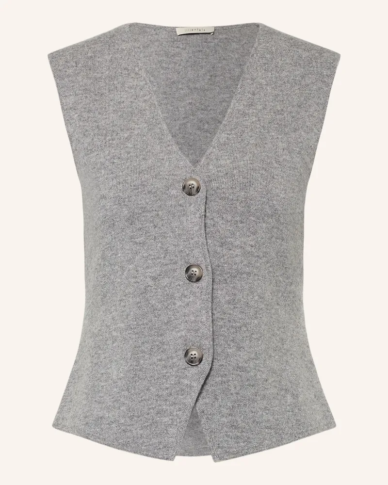 lilienfels Strickweste Mit Cashmere grau Grau