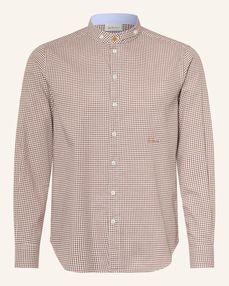 Luis Trenker Hemd Lubernet Regular Fit Mit Stehkragen braun Braun