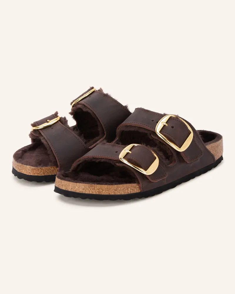 Birkenstock Pantoletten Arizona Shearling braun Dunkelbraun