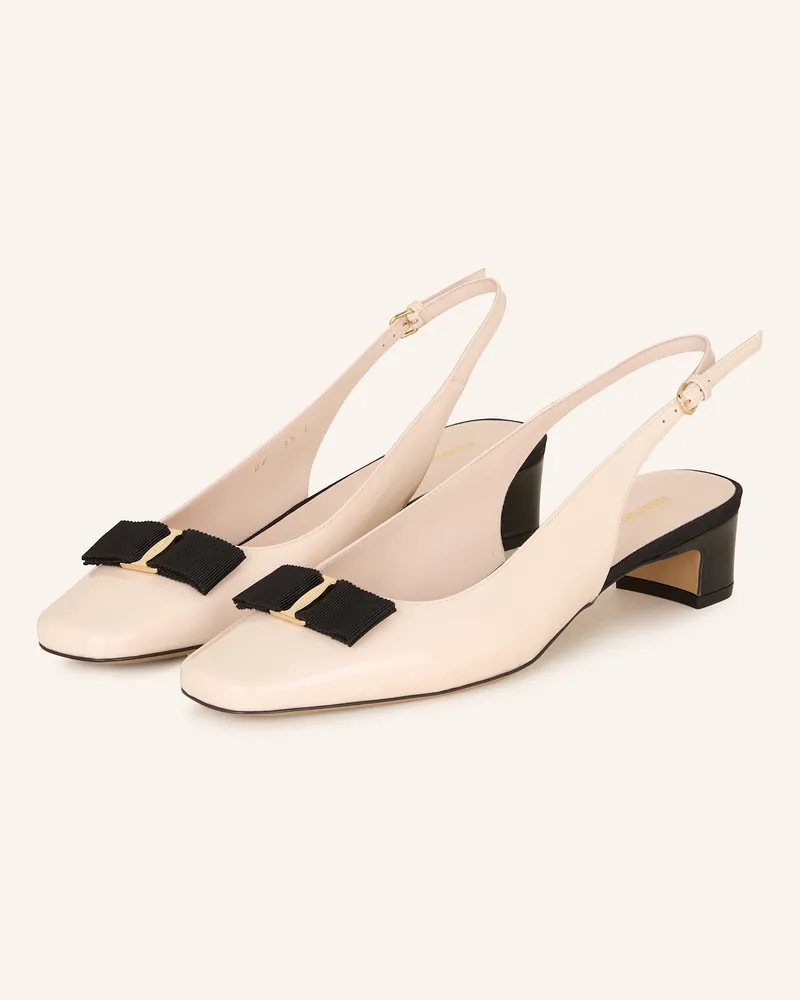 Ferragamo Slingpumps beige Nude