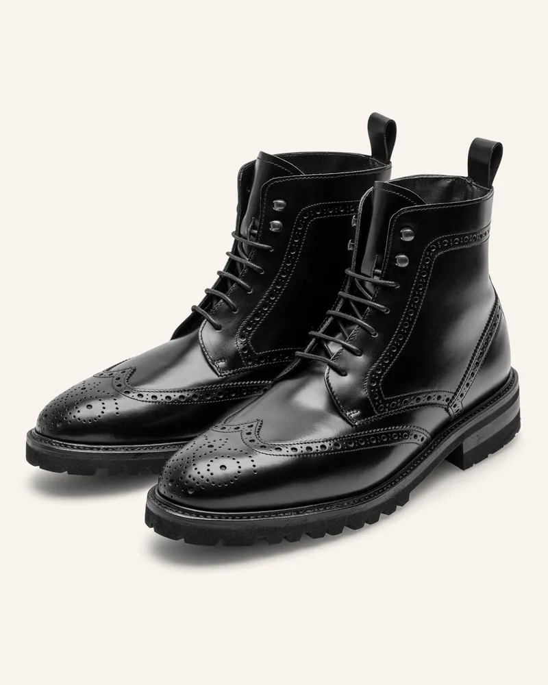Henry Stevens Schnürboots WINSTON FBDB5 Schwarz