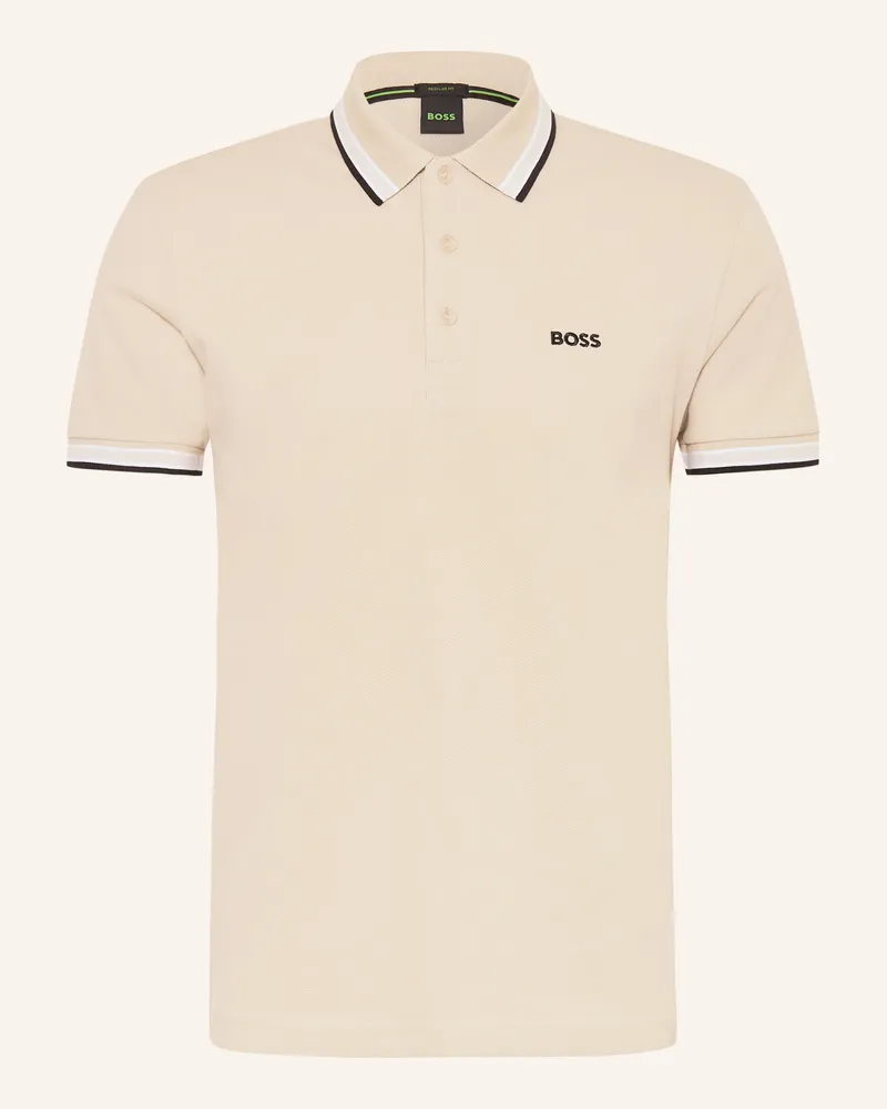 HUGO BOSS Piqué-Poloshirt Paddy Curved Regular Fit beige Beige