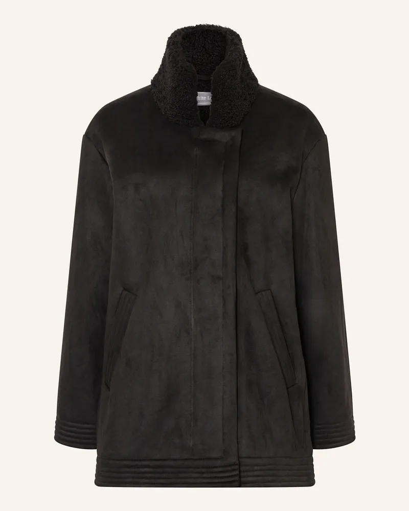 White Label Jacke in Lederoptik Schwarz