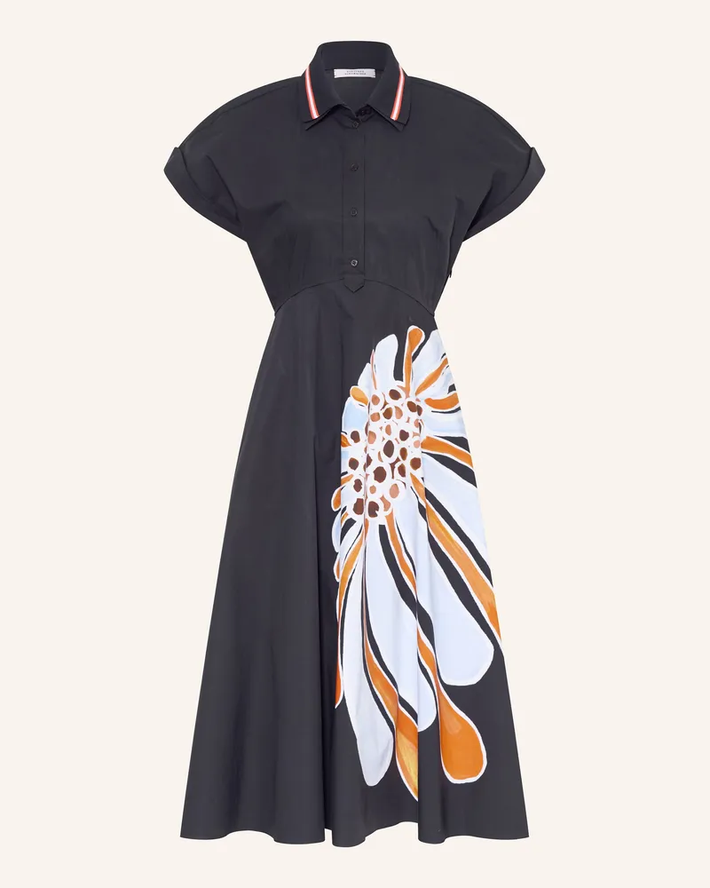 Dorothee Schumacher Hemdblusenkleid Floral Power blau Dunkelblau