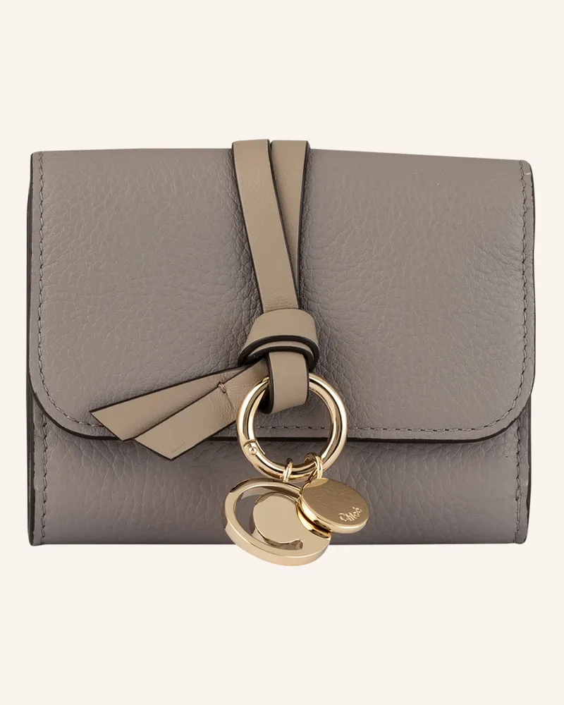 Chloé Geldbörse Alphabet grau Cashmere