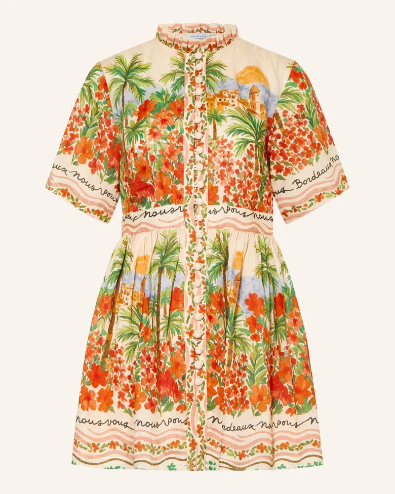 Mrs & HUGS Leinenkleid Riviera rot Orange