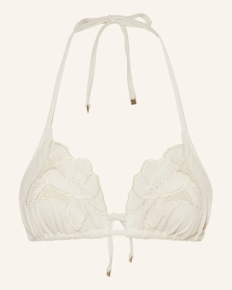 HUGO BOSS Triangel-Bikini-Top BRODERIE Ecru