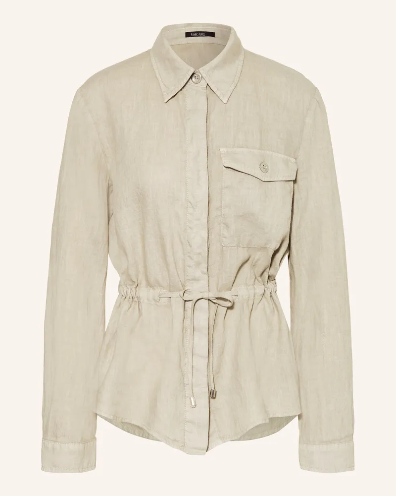 MARC AUREL Hemdbluse Aus Leine gruen Oliv