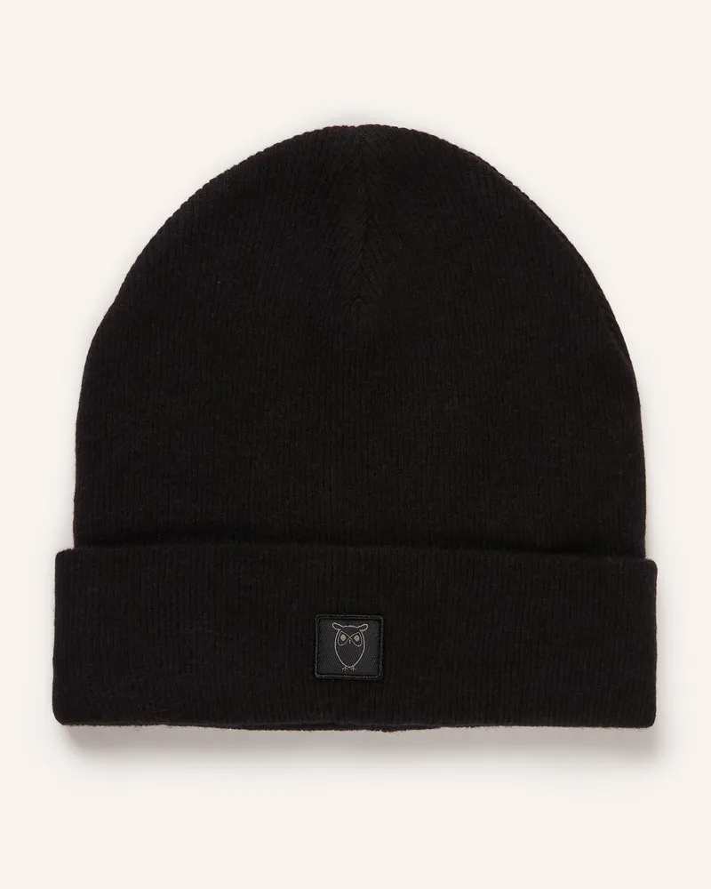 Knowledge Cotton Apparel Mütze Schwarz