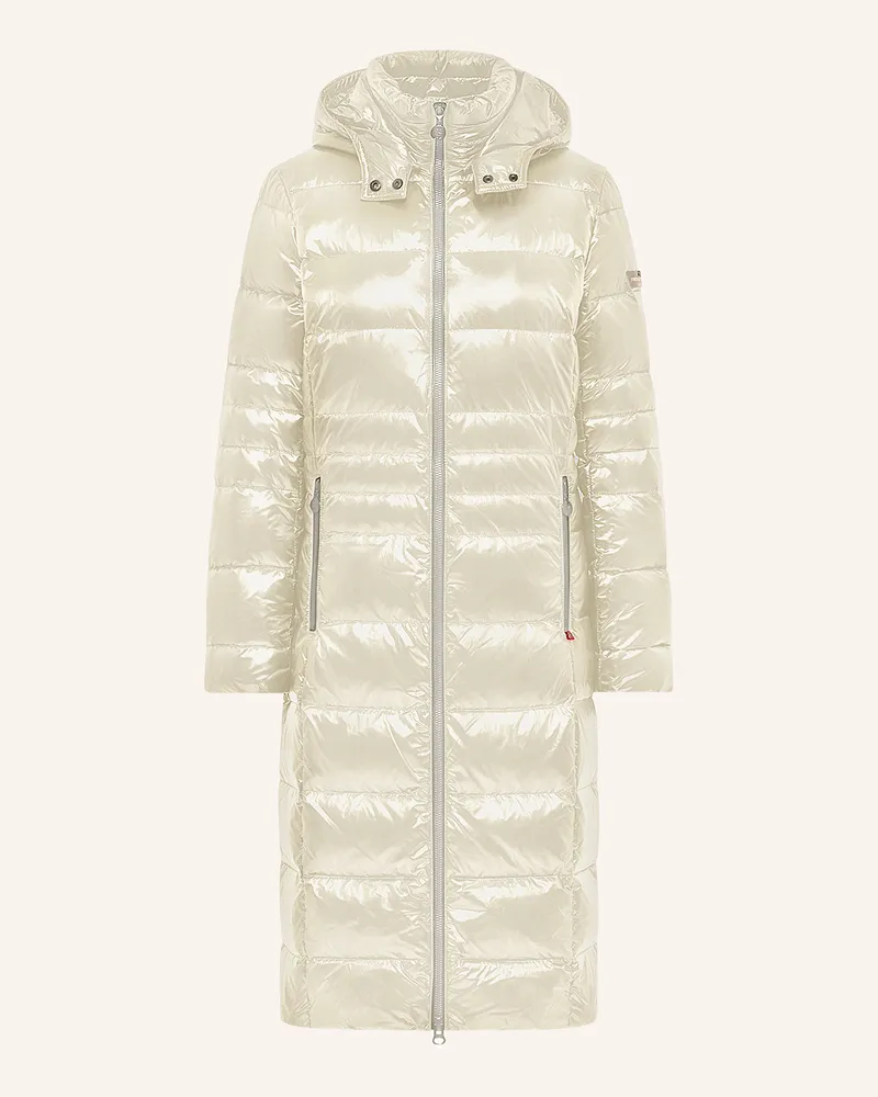 Frieda & Freddies Steppmantel DALIA LONG2 mit abnehmbarer Kapuze Creme