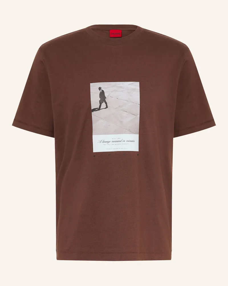 HUGO BOSS T-Shirt Devro braun Dunkelbraun
