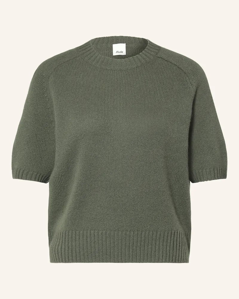 ALLUDE Strickshirt Aus Cashmere gruen Khaki
