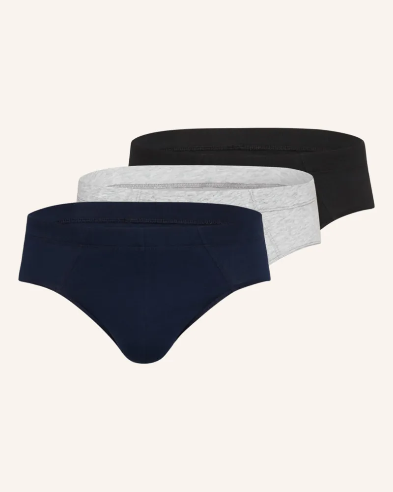 Schiesser 3er-Pack Slips 95/5 grau Schwarz