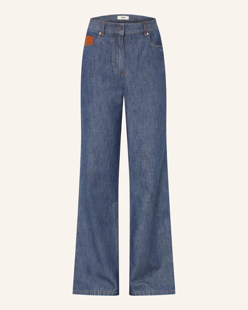 Fendi Wide Leg Jeans blau F0qb0
