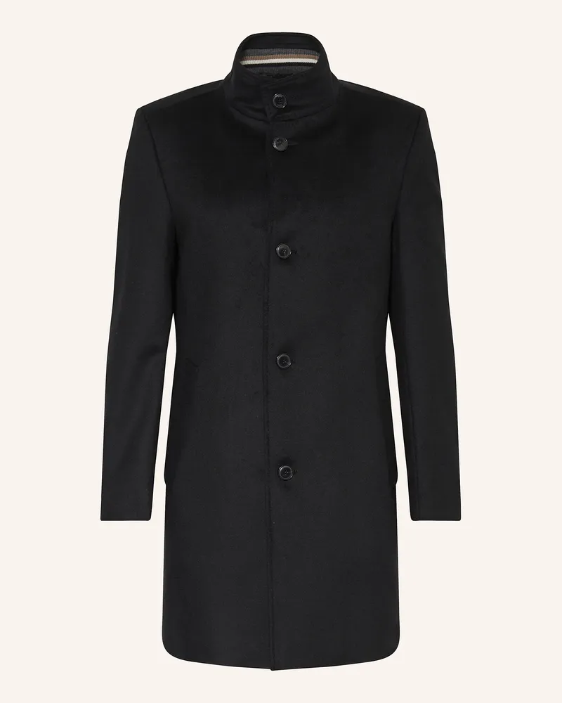 HUGO BOSS Wollmantel Hyde schwarz Schwarz