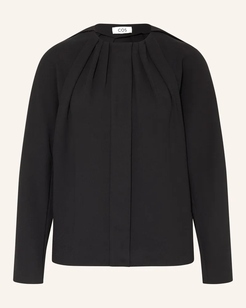 COS Blusenshirt schwarz Schwarz