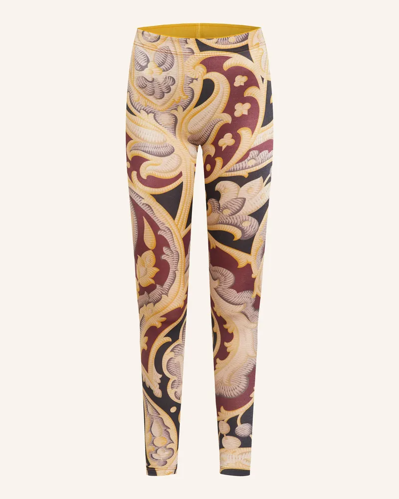 Wolford Feinstrumpf-Leggings Paisley Baroque grau Gelb