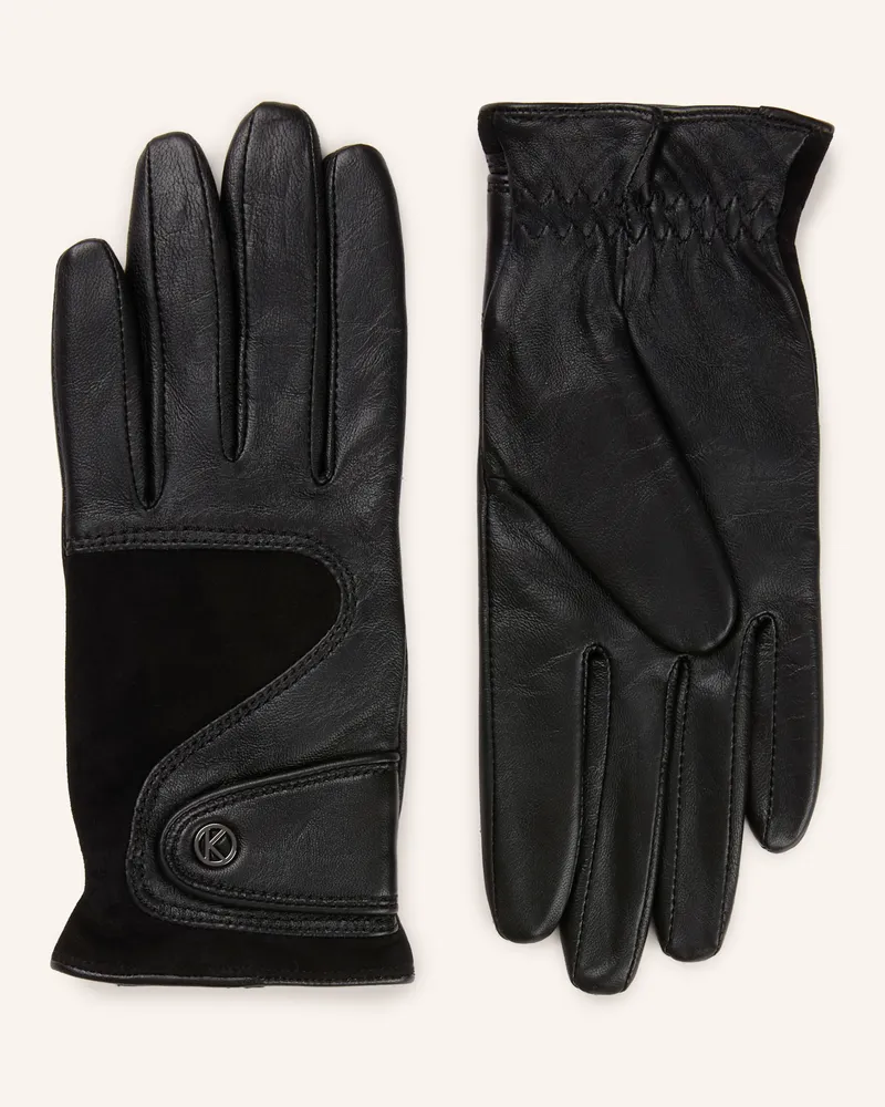 Kessler Lederhandschuhe Liza schwarz Schwarz
