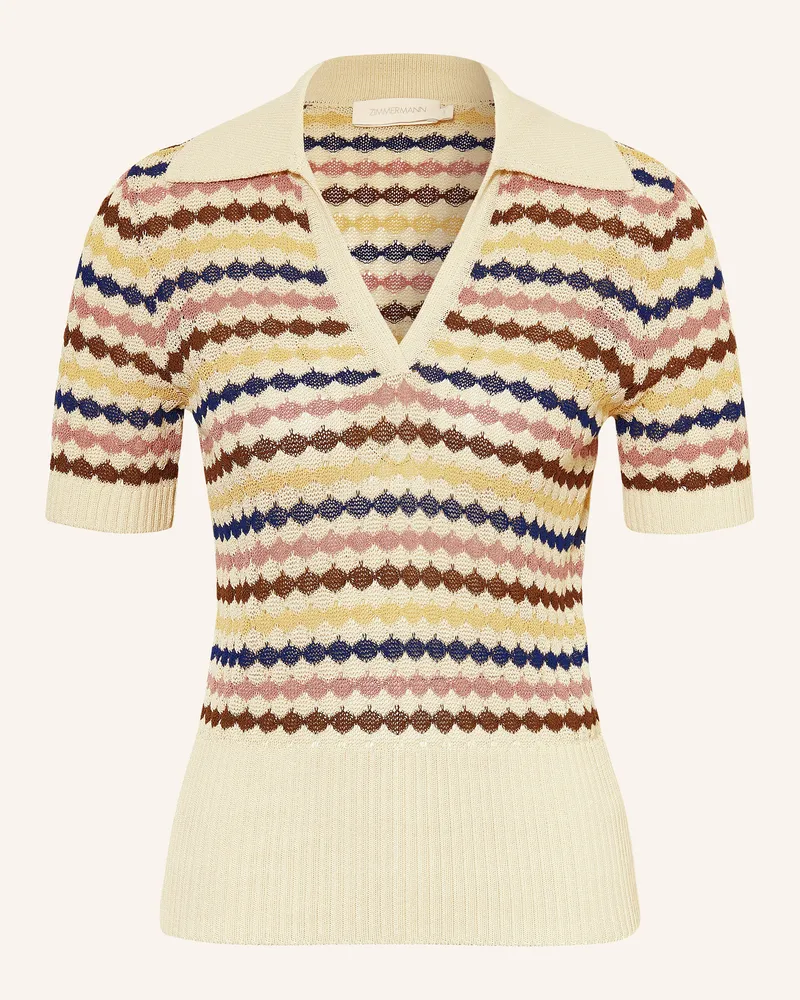 Zimmermann Strick-Poloshirt beige Creme