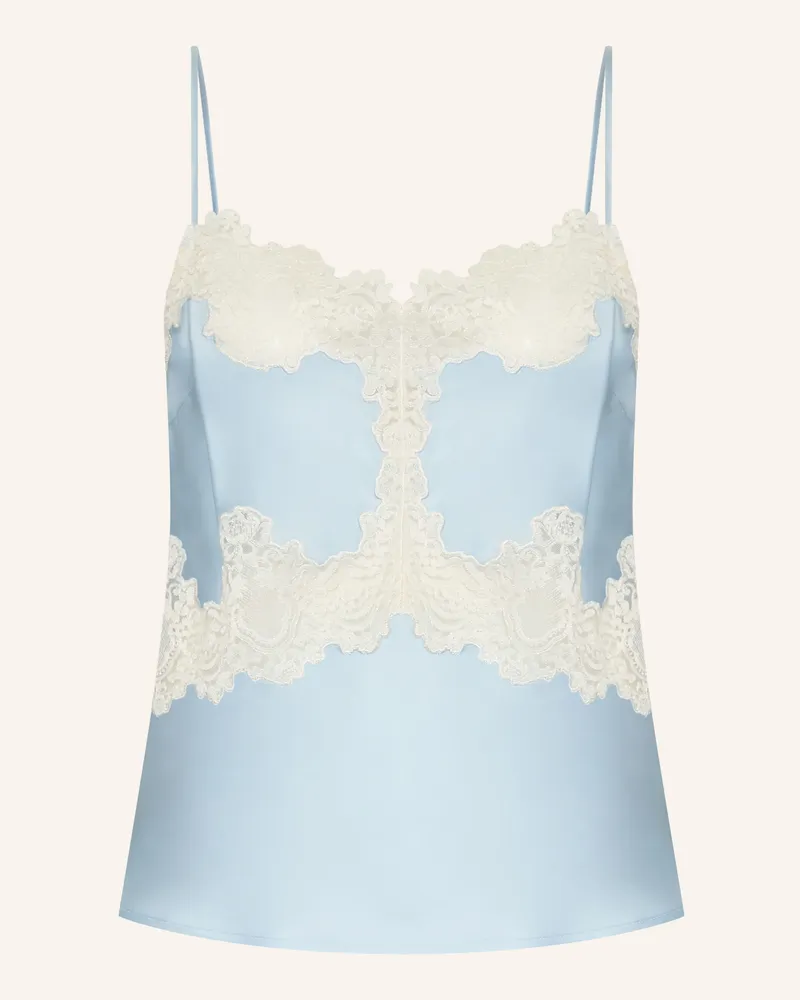 Sandro Satintop Mit Spitze blau Hellblau