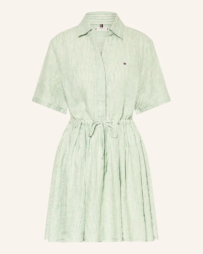 Tommy Hilfiger Leinenkleid Hellgrün