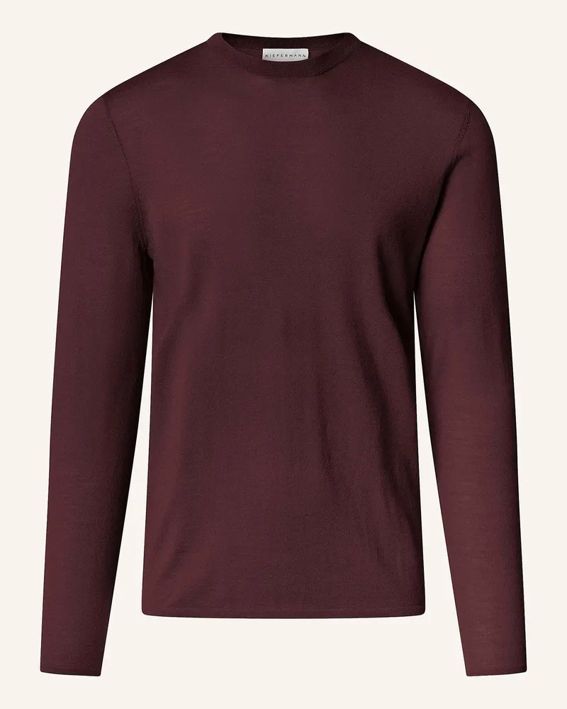 KIEFERMANN Pullover Marleys Aus Merino rot Lila