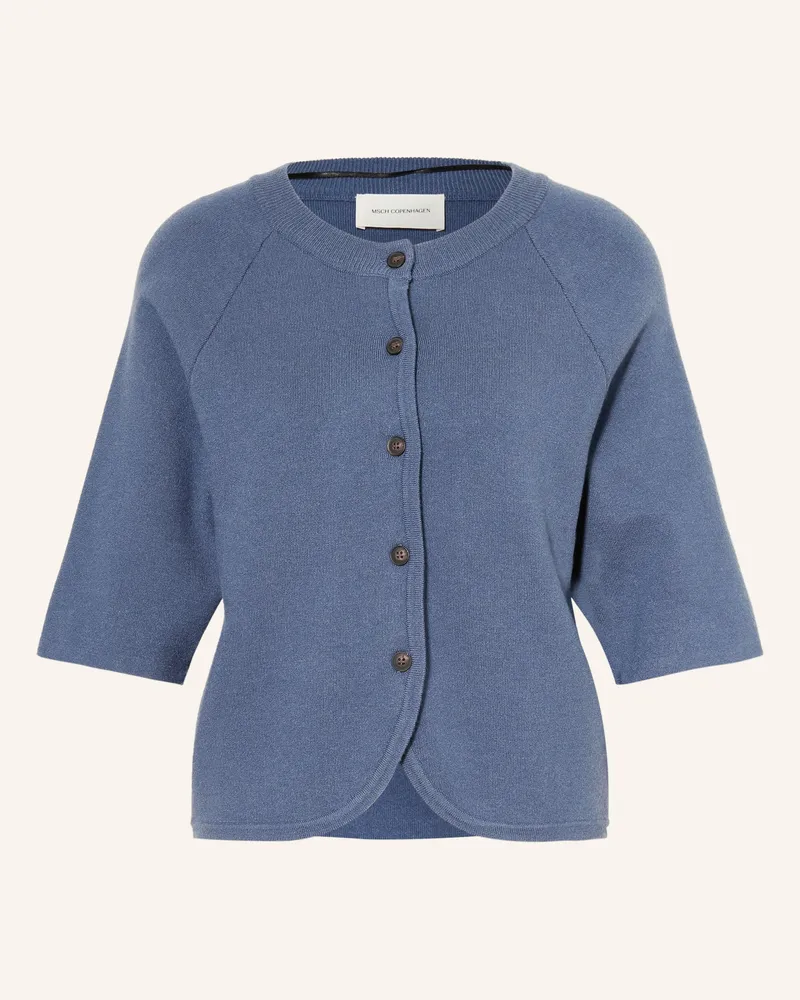 MOSS COPENHAGEN Strickjacke Mschaubree East Mit 3/4-Arm blau Blau