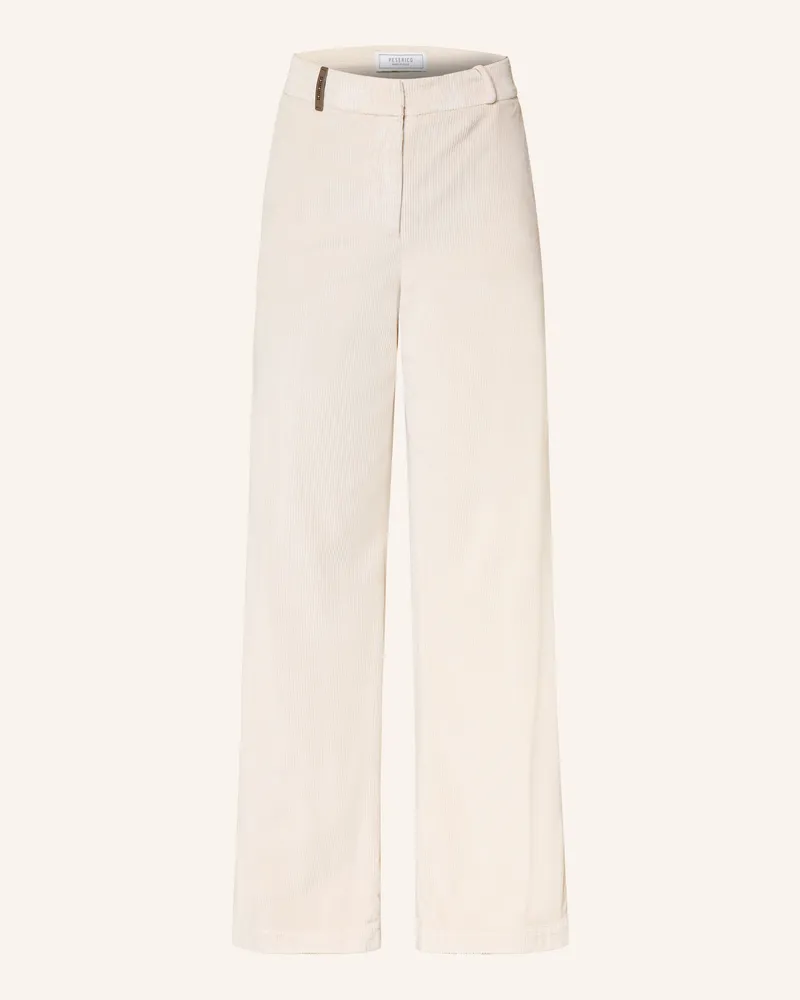 Peserico Marlenehose aus Cord Creme