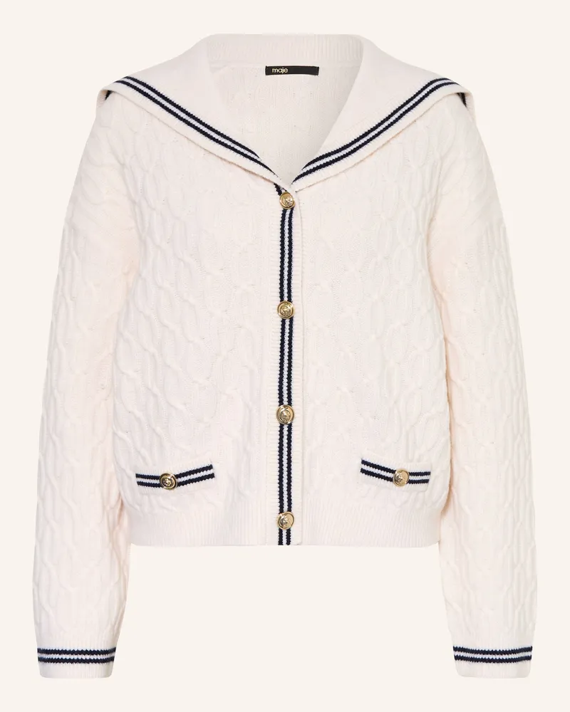 Maje Strickjacke weiss Ecru