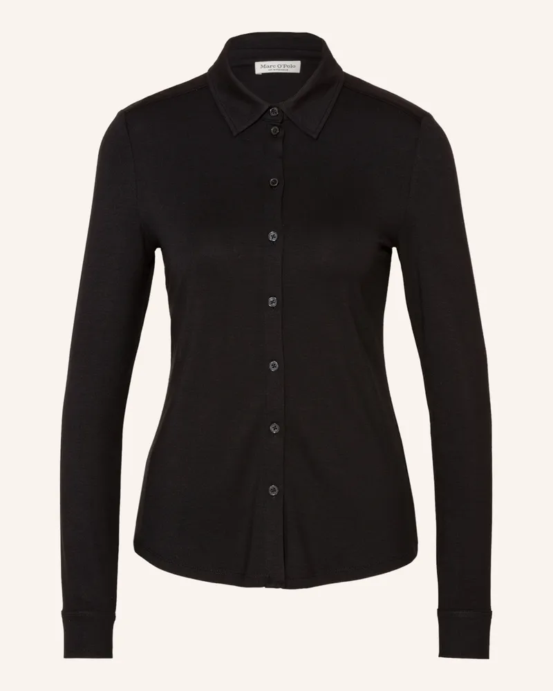 Marc O'Polo Hemdbluse schwarz Schwarz