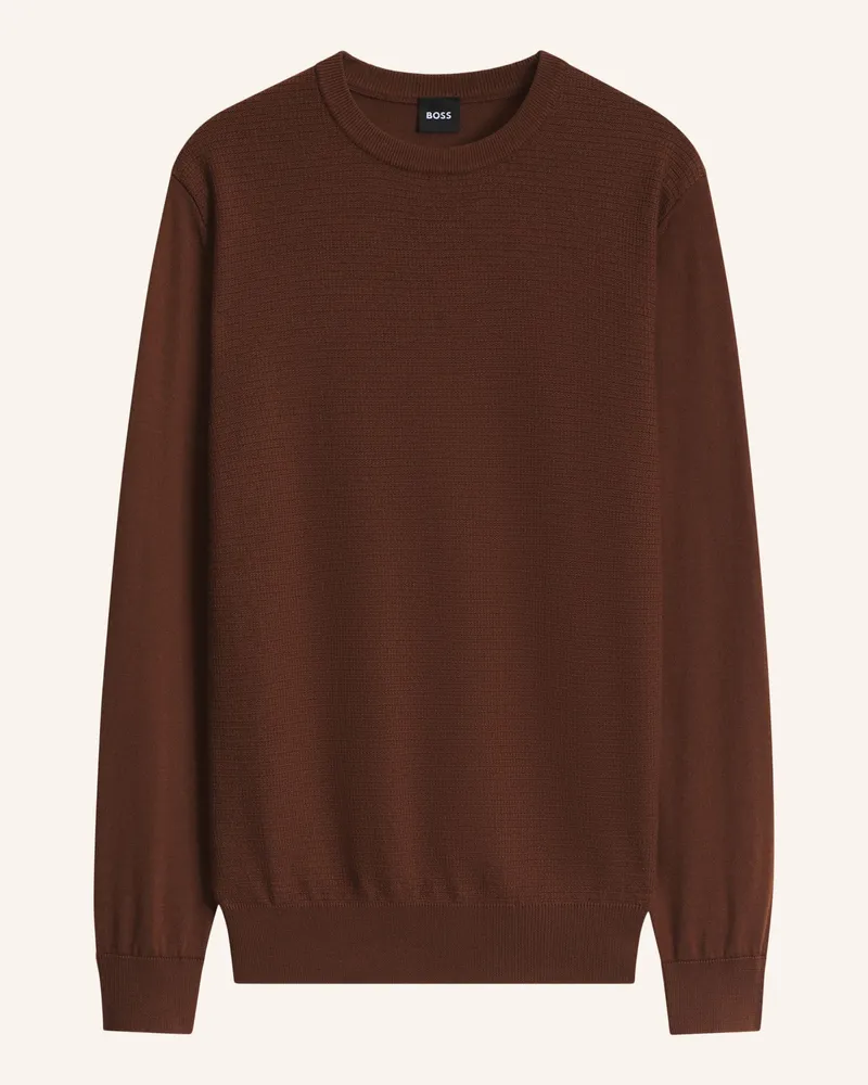 HUGO BOSS Pullover H-Hincluso_In Regular Fit braun Braun