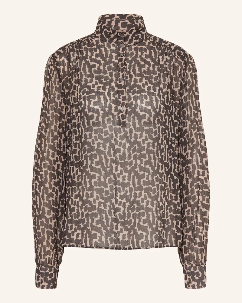 Marc O'Polo Blusenshirt braun Dunkelgrau