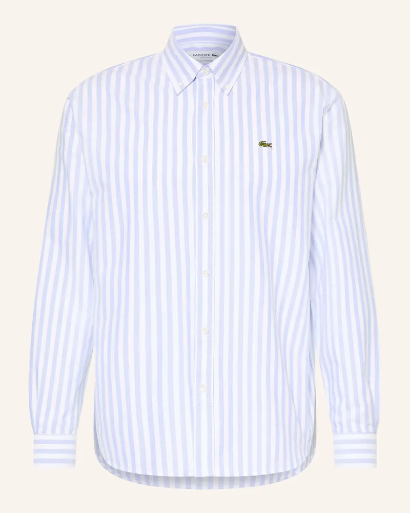 Lacoste Oxfordhemd Regular Fit blau Hellblau