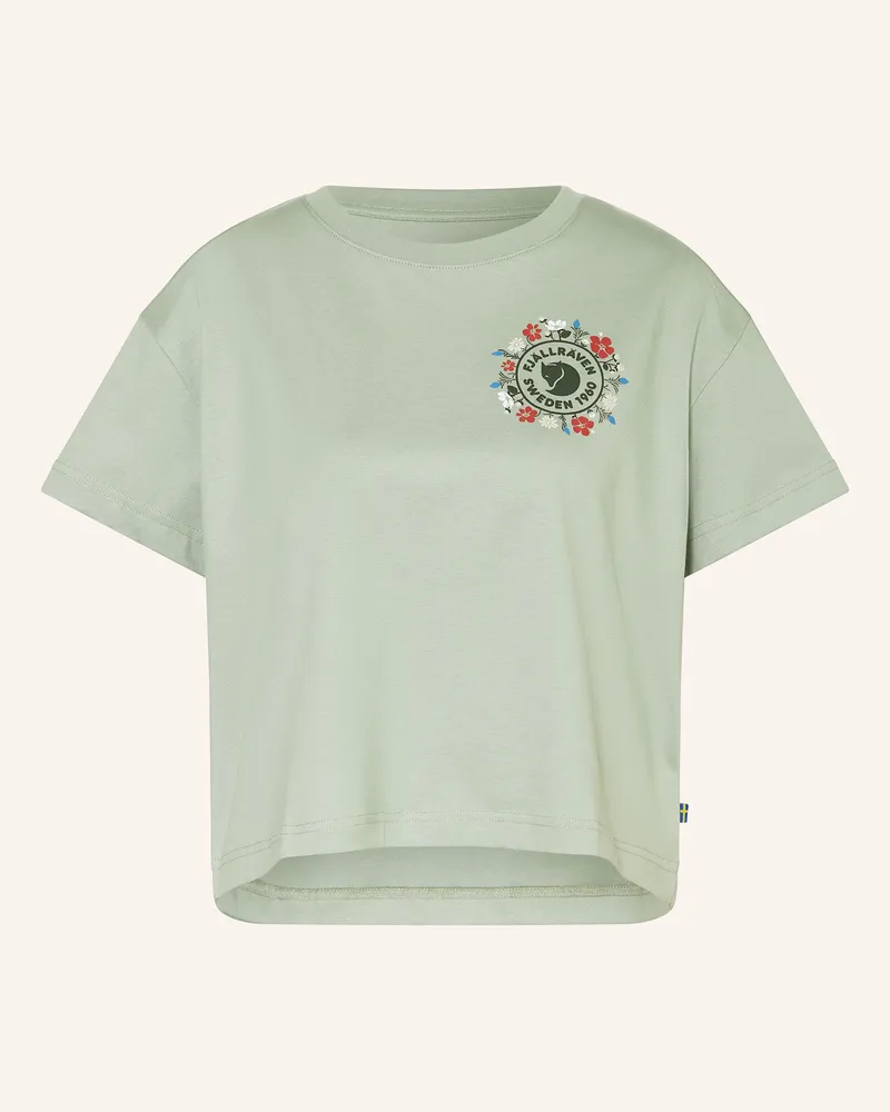 Fjäll Räven T-Shirt FJÄLLBLOMSTER Hellgrün