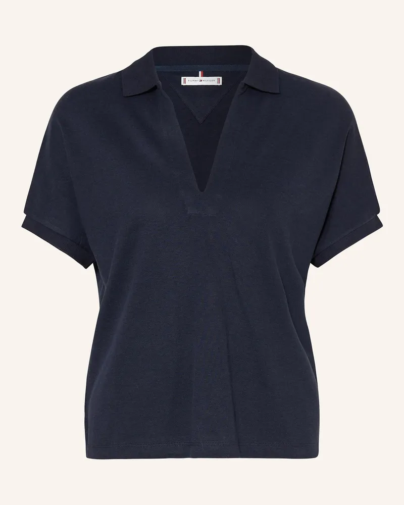 Tommy Hilfiger Piqué-Poloshirt Dunkelblau