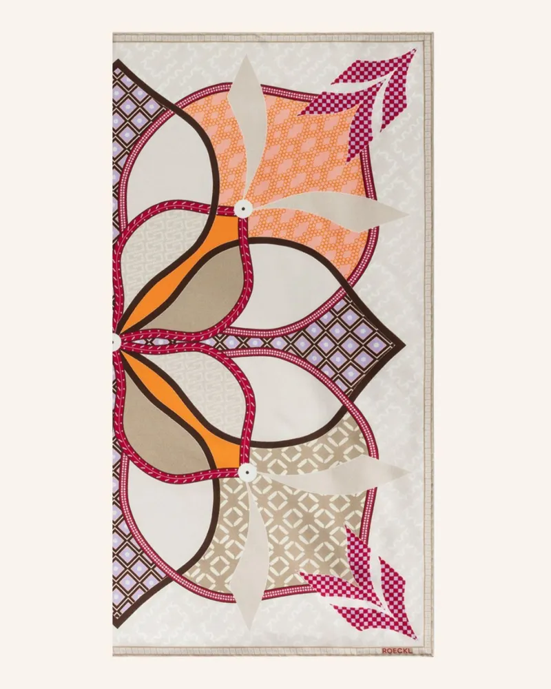 Roeckl Seidentuch FLOWER MANDALA Beige