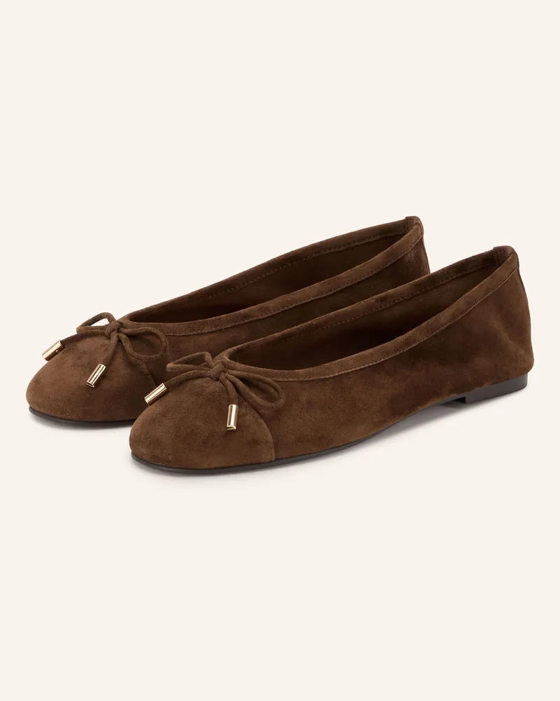 Inuovo Lackballerinas braun Dunkelbraun