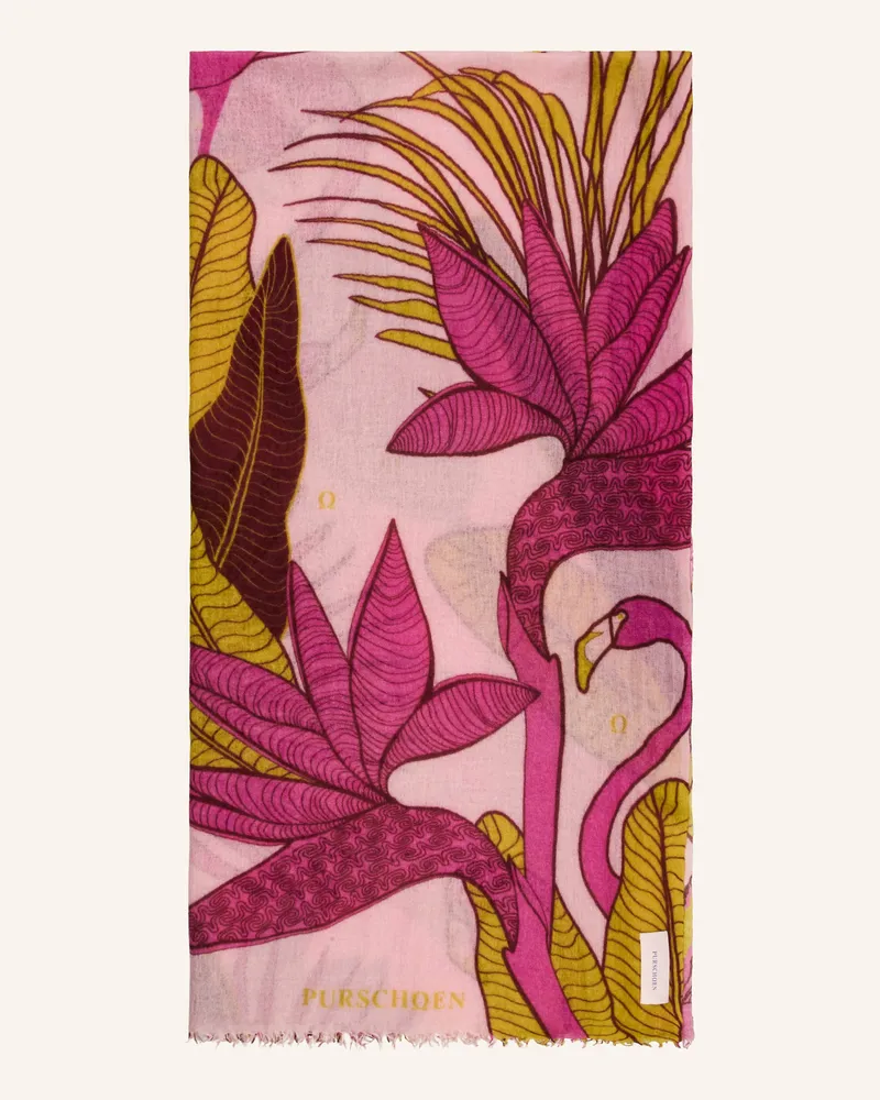 Puschoen Cashmere-Schal Flamingo rosa Pink