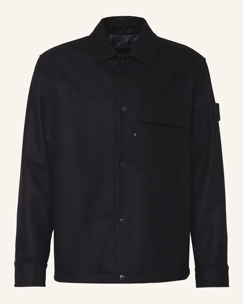 Stone Island Flanell-Overshirt GHOST Schwarz