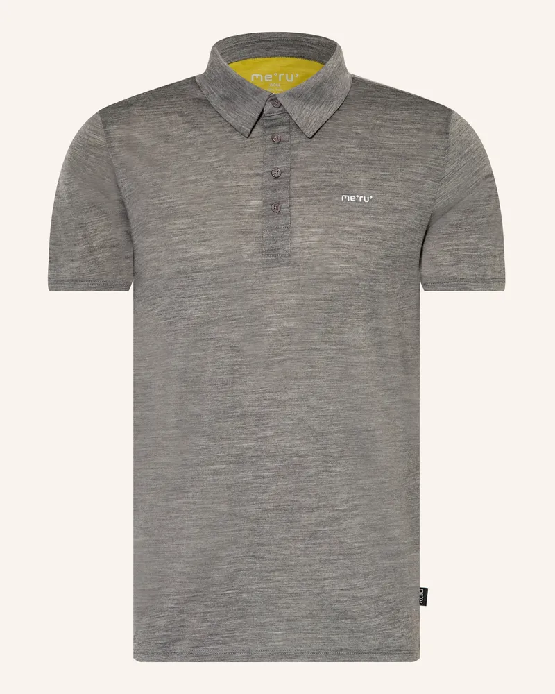 me°ru' Funktions-Poloshirt Monforte Mit Merinowolle grau Grau