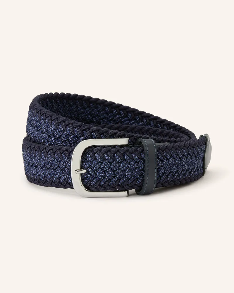 Alberto Flechtgürtel Wide Braided blau Dunkelblau